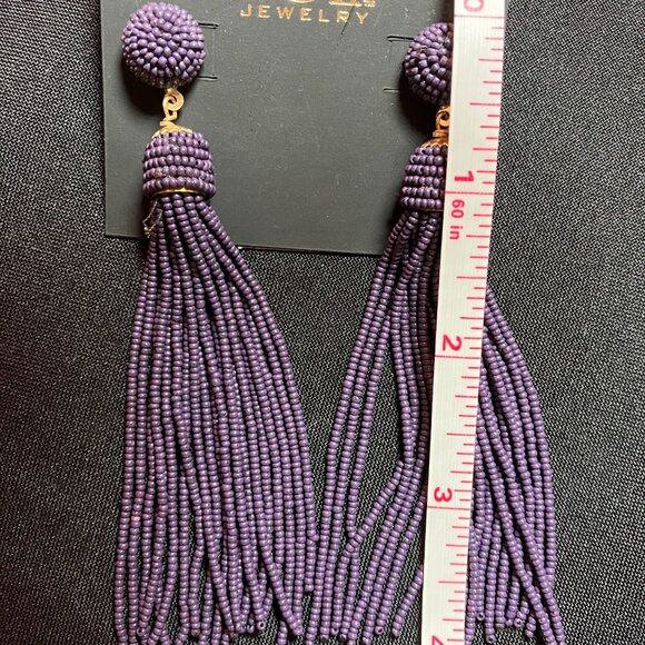 Noir Tassel Earrings (Navy Blue) - Picture 3 of 4